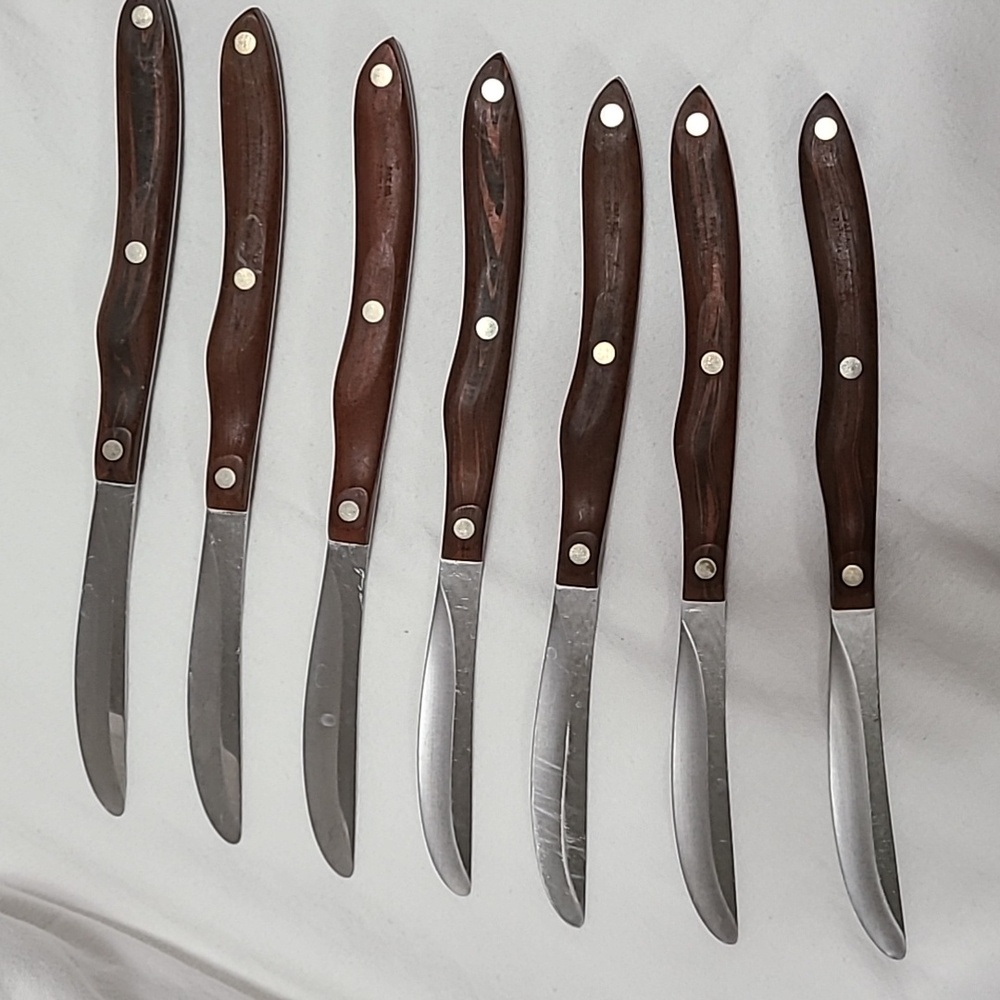 Cutco Vintage #59 Pat. No. 2147079, Set of 7 Smooth Blade Steak/table Knives - Picture 12 of 16
